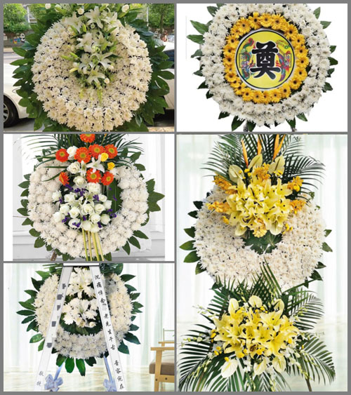 山东泰安岱岳区道朗镇东西门村花圈速递